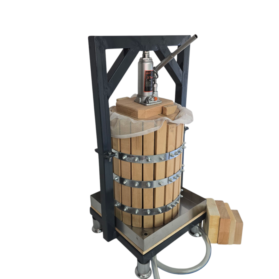 Üzüm sıkma presi 24 litre (304 paslanmaz çelik hazneli)