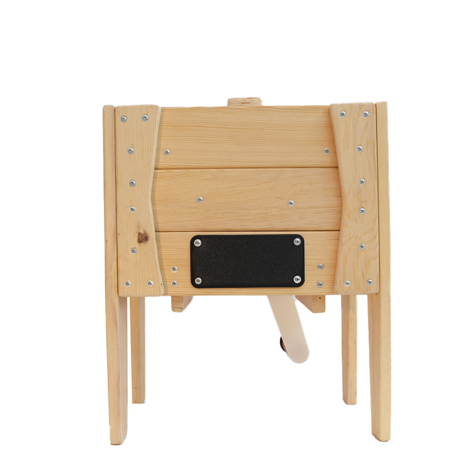 Ayaklı ve Kapaklı Manuel Ahşap Üzüm Ezme-Patlatma Makinesi