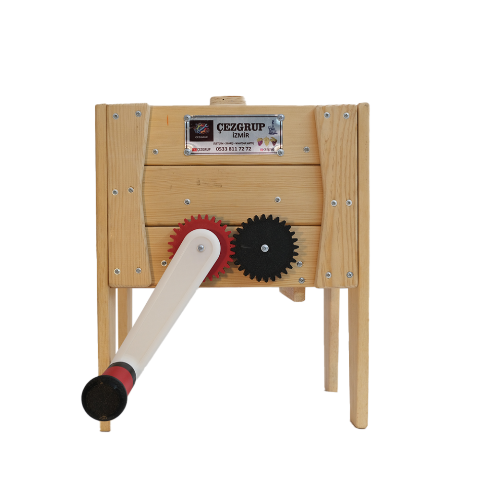 Ayaklı ve Kapaklı Manuel Ahşap Üzüm Ezme-Patlatma Makinesi