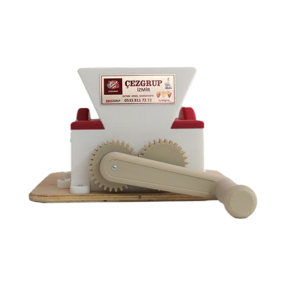 Pla- Ahşap Tabanlı Manuel Üzüm Ezme-Patlatma Makinesi