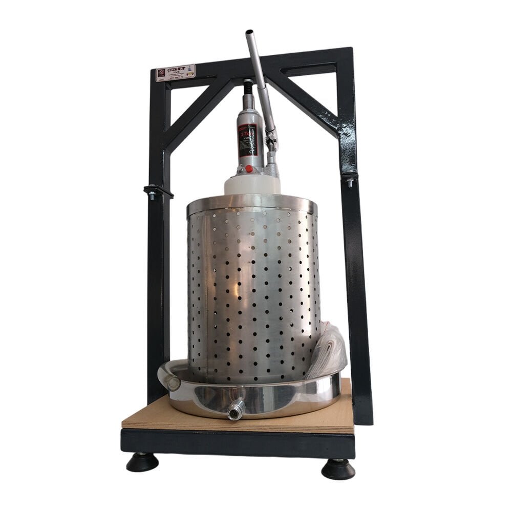 24 Litre Üzüm Sıkma Presi (304 Paslanmaz Krom Çelik Sepet)