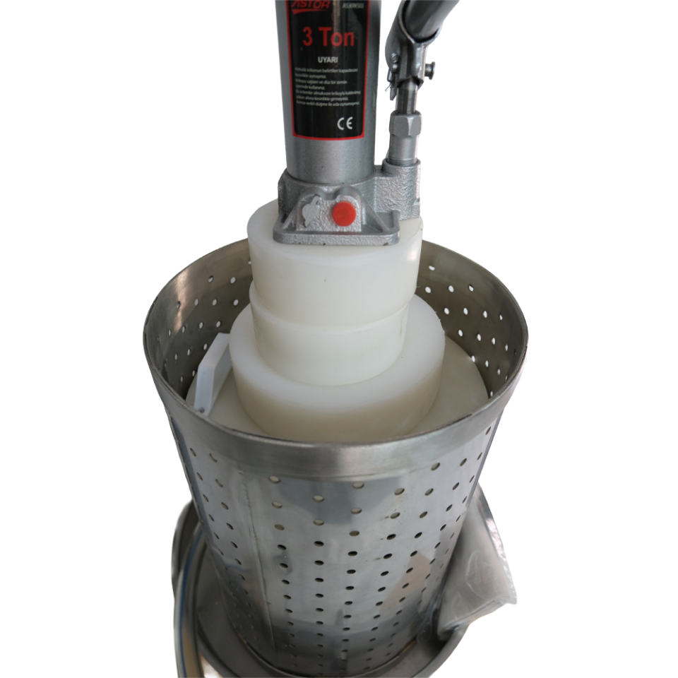 24 Litre Üzüm Sıkma Presi (304 Paslanmaz Krom Çelik Sepet)