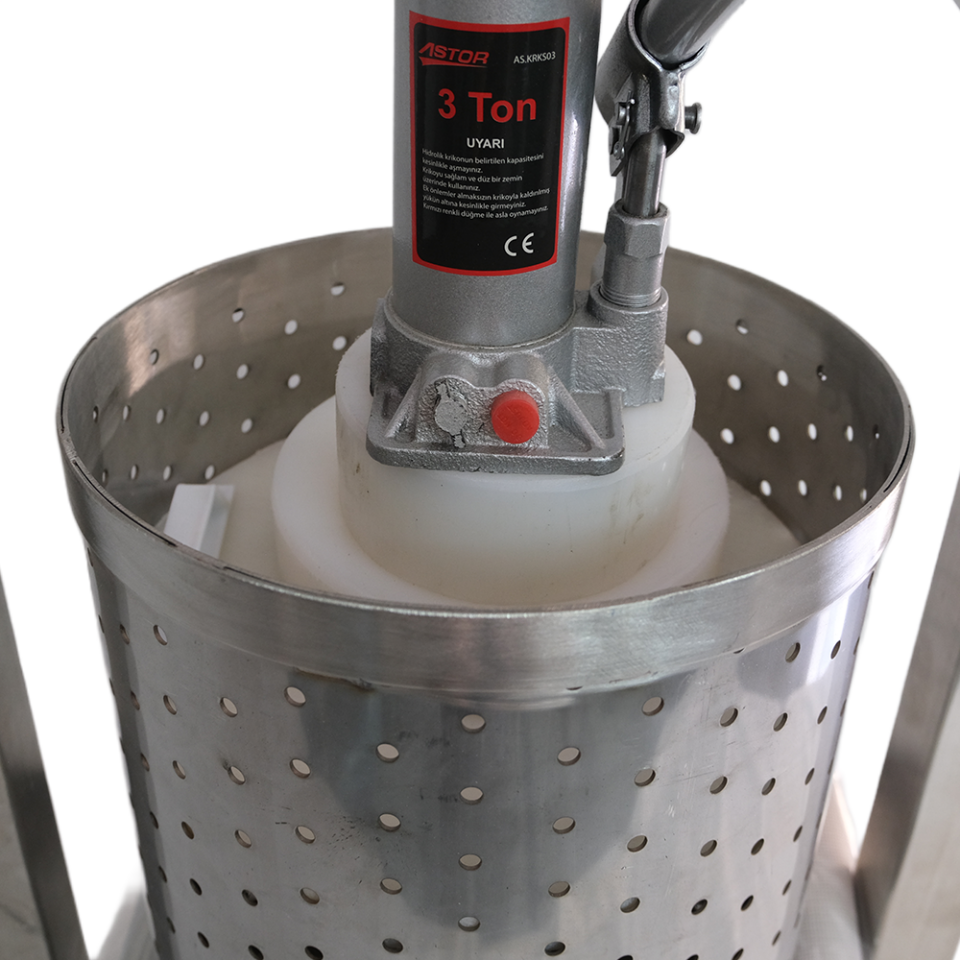 24 Litre Tamamı Krom 304 Paslanmaz Çelik Üzüm Sıkma Presi