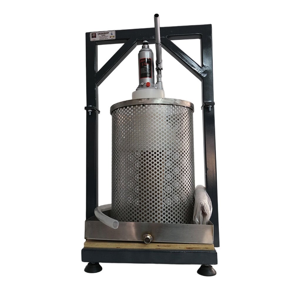 32 Litre Üzüm Sıkma Presi - Maxi - (304 Paslanmaz Çelik Krom Sepet ve Kare Tepsi)