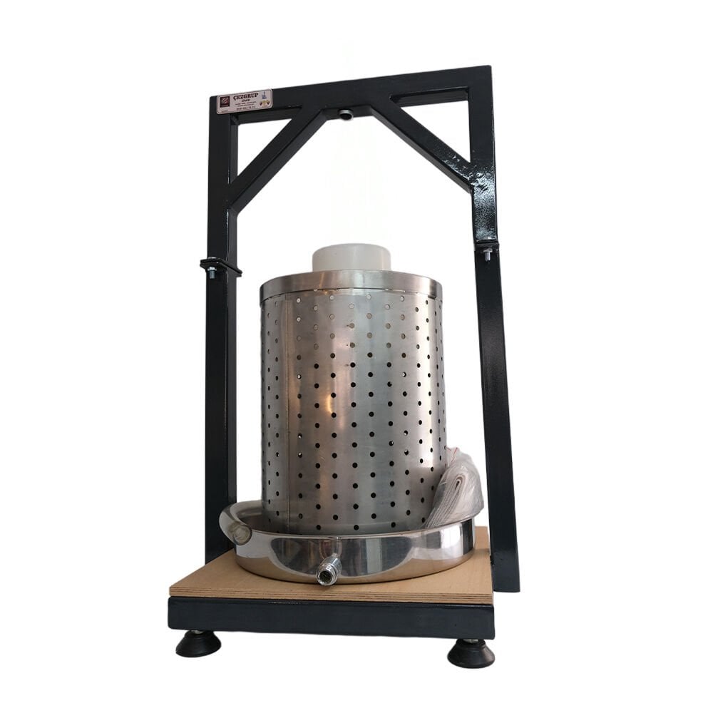 24 Litre Üzüm Sıkma Presi (304 Paslanmaz Krom Çelik Sepet) Krikosuz